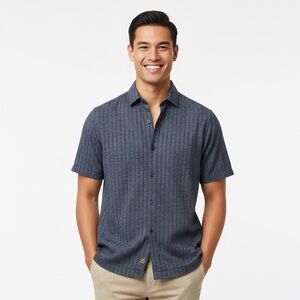 Tommy Bahama Silk Shirt Mens Small Short Sleeve Camp Button Down Resort Tropical